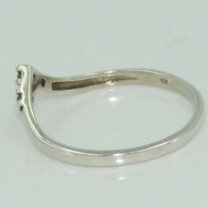 Vintage Damen Ring mit Turmalin / 925er Silber - 53 16,8 mm Ø