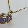 Laden Sie das Bild in den Galerie-Viewer, Gold Kette mit Anhänger Amethyst &amp; Diamanten 0.06 ct Gelbgold 333er 8 Karat
