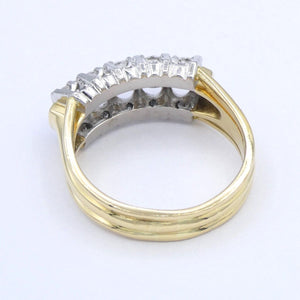 Vintage Damenring 750er 18 K. Gelbgold mit Diamanten 0.60 ct. /57 18,1 mm Ø