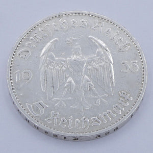 Drittes Reich 5 Reichsmark Silbermünze 1935 E - Garisonkirche