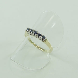 Vintage Damen Ring 585er Gelbgold mit Saphir ca. 0.10 ct -56 17,8 mm Ø *