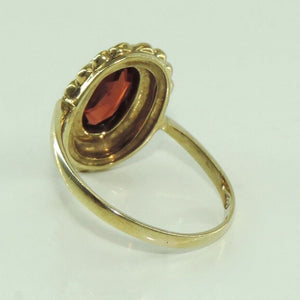 Vintage Damenring mit Granat / 333er 8 K Gold - 59 18,8 mm Ø *