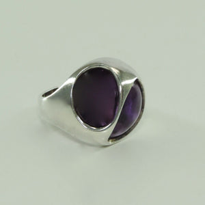 Vintage Damenring 925er Silber mit Amethyst 54 17,2 mm Ø