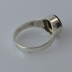 Vintage Damenring Onyx / 835 Silber