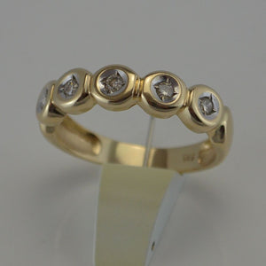 Damenring 0.15 ct. Brillanten / 585er 14 Karat Gold 58 18,1 mm Ø *