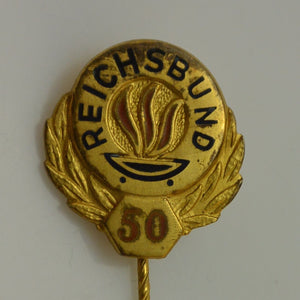 Anstecknadel - "Reichsbund - 50" / vergoldet / Hoffstätter - Bonn