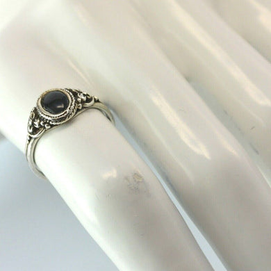 Vintage Damenring Onyx / 835 Silber 54 17,2 mm Ø