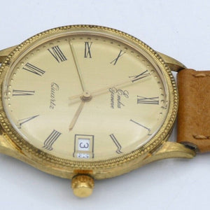 Vintage Emka Geneve Quartz Herrnuhr Vergoldet Ref.021 089 16