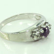 Laden Sie das Bild in den Galerie-Viewer, Vintage Damen Ring 585er Gold mit Diamant &amp; Amethyst 0.50 ct - 53 16,8 mm Ø *
