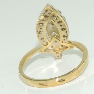 Vintage Damenring 583er Gold mit Diamanten ca. 0.50 ct / 59 18,8 mm Ø *