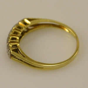 Vintage Damenring mit 0.20 ct. Diamanten / 585er 14 Karat Gold 55 17,5 mm Ø *