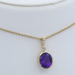 Laden Sie das Bild in den Galerie-Viewer, Vintage Kette mit Anhänger &amp; Amethyst / 333er 8 K Gelbgold / 60 cm
