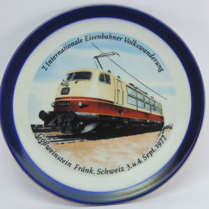 Porzellanteller 7. Internationaler Eisenbahner Volkswanderung 1977