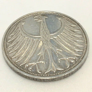 5 Deutsche Mark Silberadler 1972 F