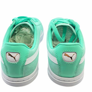 PUMA BISCAY GREEN WHITE GOLD 366574-06 DAMEN SNEAKER LEDER KNÖCHEL FREIZEIT