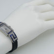 Laden Sie das Bild in den Galerie-Viewer, Art-Deco Damen Platin Armbanduhr mit Diamanten&amp;Saphir
