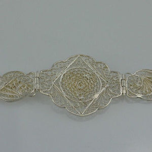 Damen Armband - ägyptischen Symbolen / 925 Silber / ca. 18 cm