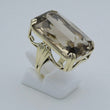 Laden Sie das Bild in den Galerie-Viewer, Vintage Damen Ring mit Rauchquarz 585er - 14 K Gold Gr. 55 17,5 mm Ø
