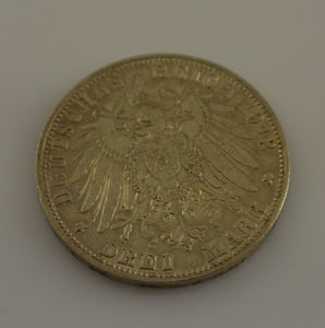 WÜRTTEMBERG 3 Mark 1913 F - Wilhelm II. 1891-1918