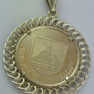 Medaille - Gemeinde Kirchehrenbach - eingefasst in 835er Silber