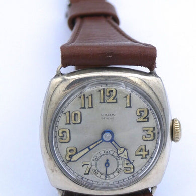 Vintage Cara Geneve Damenuhr 925er Silber Handaufzug Ref-10054