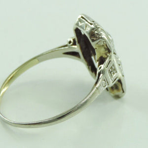 Antiker Damen-Ring mit ca. 0.32 ct. Diamanten / 585er Gold - 56 17,8 mm Ø *