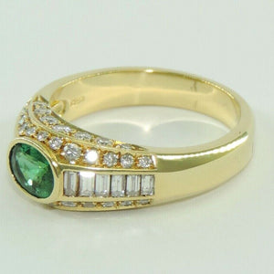 Wempe Damenring mit Smaragd 0.63ct & Diamanten 0.78ct / 750er Gold 18 Karat *