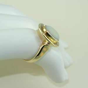 Vintage Damen-Ring mit Opal / 333er - 8 Karat Gold / Gr. 52 16,5 mm Ø