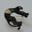 Laden Sie das Bild in den Galerie-Viewer, Brosche Mode Schmuck Strass Emaille Katze Vintage
