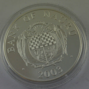 First Anniversary of the Euro / Skulpturmünze / Rep. Nauru / 999er Silber