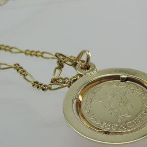 Vintage Goldkette mit Anhänger Olympiade München 1972 333er 8 Karat Gold 50cm