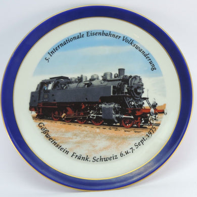 Porzellanteller 5. Internationaler Eisenbahner Volkswanderung 1975