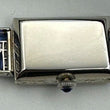 Laden Sie das Bild in den Galerie-Viewer, Art-Deco Damen Platin Armbanduhr mit Diamanten&amp;Saphir
