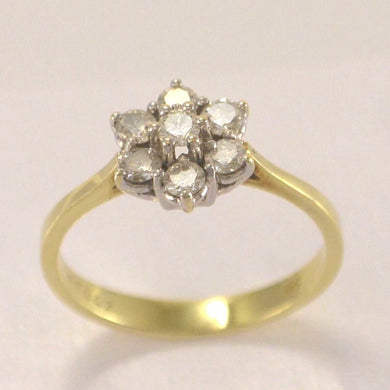 Vintage Damen-Ring mit Diamanten 0.40ct 585er 14 Karat Gold - 50 15,9 mm Ø *