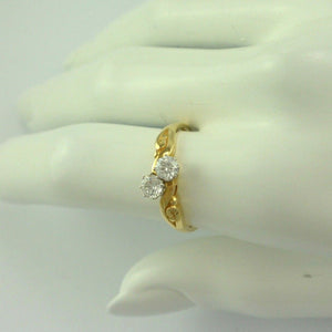 Damen Ring mit Zirkonia / 585er - 14 Karat Gelbgold / Gr. 62 19,7 mm Ø *