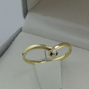 Damen-Ring mit Brillant / 585er - 14 Karat Gold / Gr. 51 16,2 mm Ø