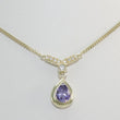 Laden Sie das Bild in den Galerie-Viewer, Damen Collier 925er Silber vergoldet mit Amethyst &amp; Zirkonia
