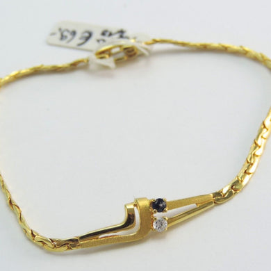Amerik Damen Armkette vergoldet mit Turmalin & Zirkonia