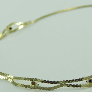 Vintage Damen Collier 835er Silber vergoldet mit Turmalin