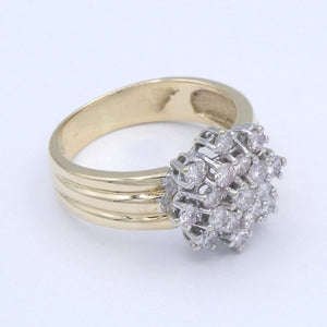 Damenring 585er 14 Karat mit Diamanten ca. 0.85 ct. / 55 17,5 mm Ø