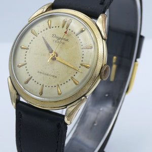 Vintage Dugena Festa Walzgold Double 20 Mikron Handaufzug Herrenuhr