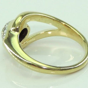 Vintage Damen Ring 585er Gold mit Diamanten ca. 0.15 ct - 52 16,5 mm Ø