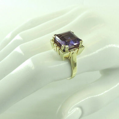 Vintage Damenring mit Amethyst / 585er 14 Karat Gold - 59 18,8 mm Ø *