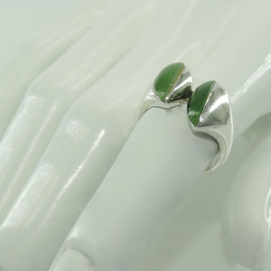 Antiker Damen Ring mit Jade / 800er Silber - 58 18,4 mm Ø