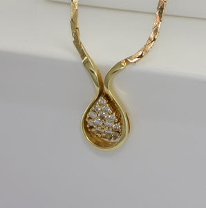 Vintage Collier mit ca, 0.75 ct. Brillanten / 585er 14 Karat Gold 42cm