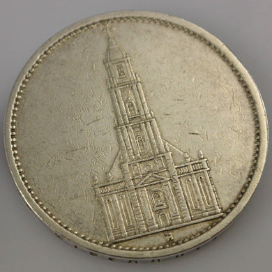 Drittes Reich 5 Reichsmark Silbermünze 1935 A - Garnisonskirche