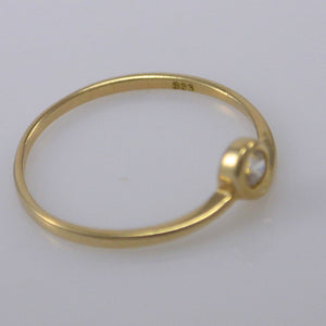 Vintage Damenring mit 0.10 ct. Zirkonia / 333er 8 Karat Gold 56 17,8 mm Ø *