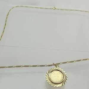 Vintage Goldkette mit Anhänger Olympiade München 1972 333er 8 Karat Gold 50cm