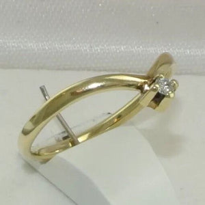 Damen-Ring mit Brillant / 585er - 14 Karat Gold / Gr. 51 16,2 mm Ø