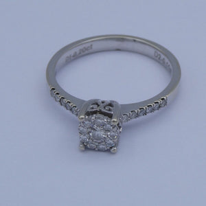 Damenring mit Brillanten 0.31 ct 585erer 14 Karat Gold - 53 16,8 mm Ø